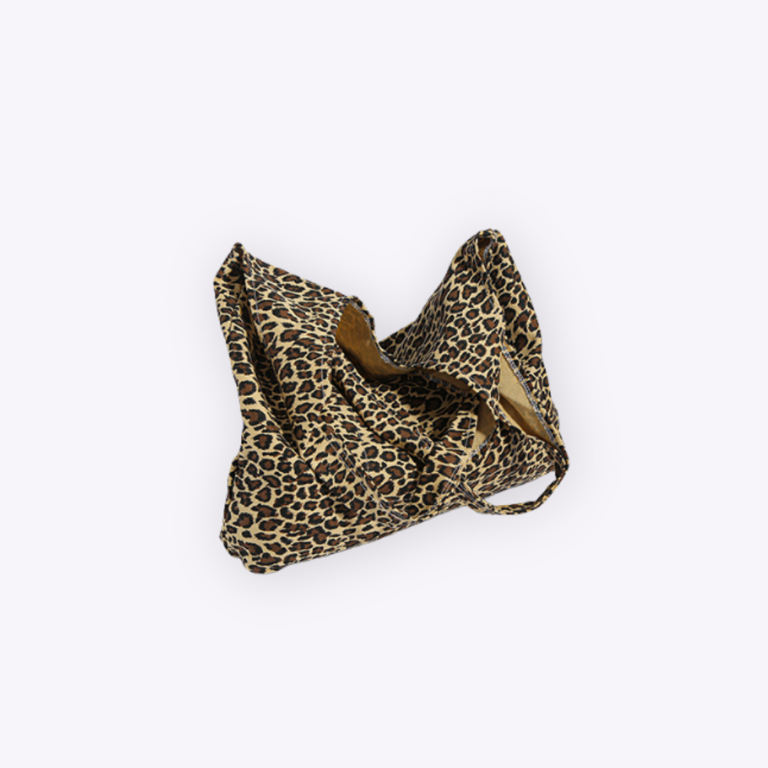Image of Leopard Print Canvas Bag